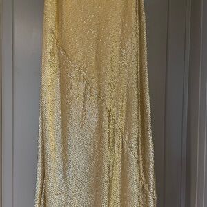 Banana Republic Gold Maxi Skirt